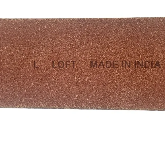 Wide Leather Belt in Cognac Brown Structural 90s Size L - Picture 11 of 17